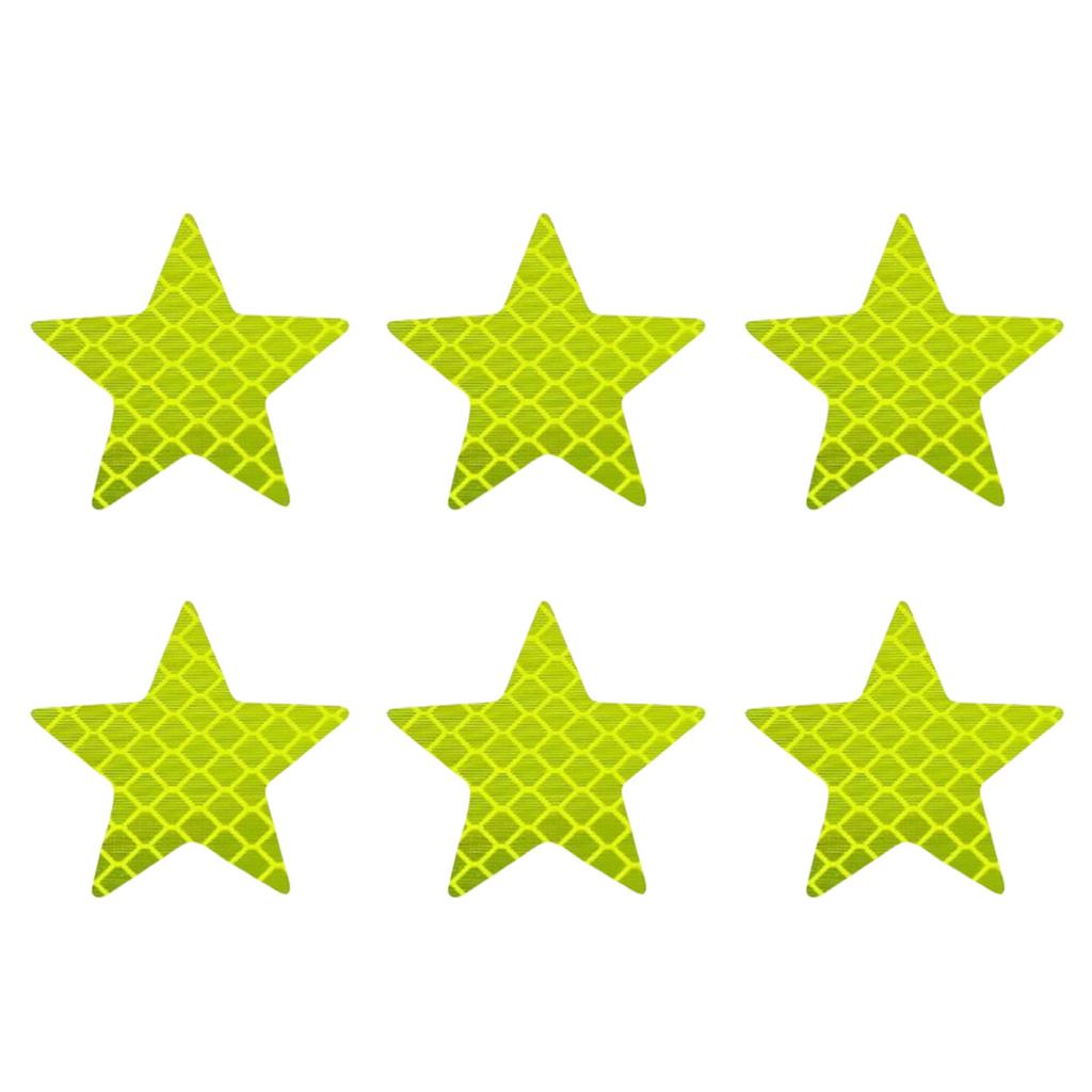 Pack of 6 Reflective Star Stickers for Vehicle Exterior Decoration Enhancing Nighttime Safety Offering High Visibility