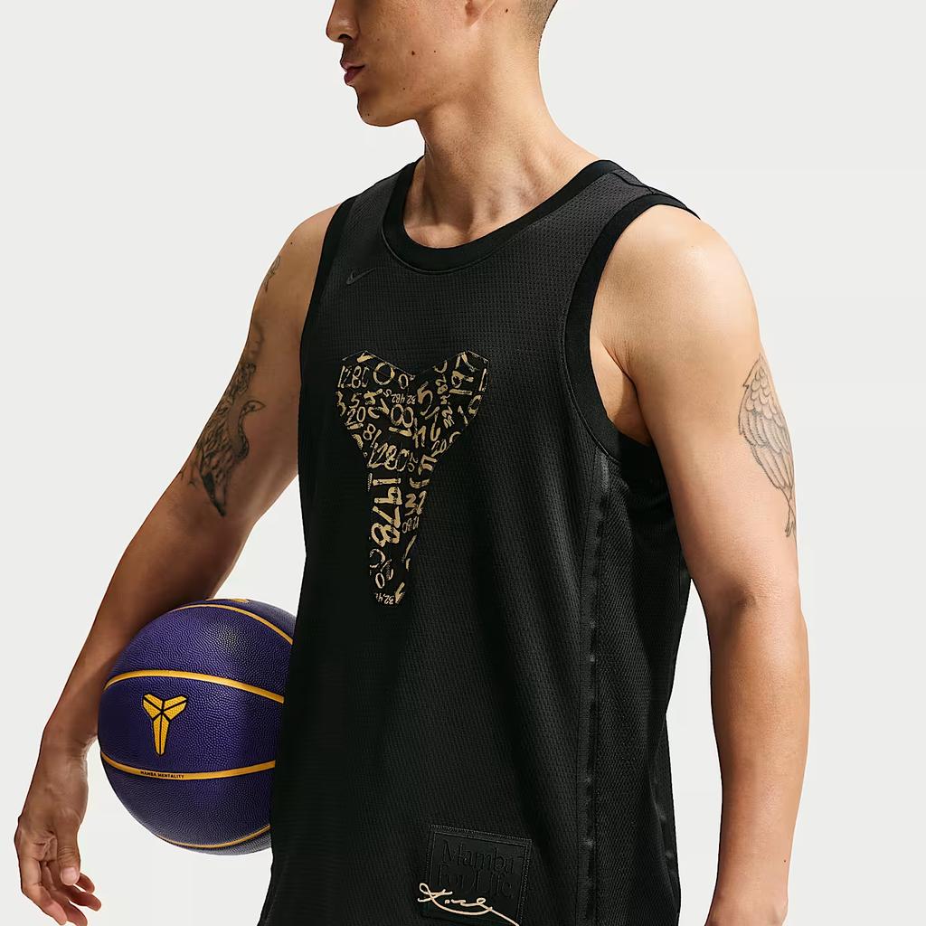 Nike Мужская баскетбольная майка без рукавов Kobe, однотонная, с буквой, пуловер, джерси IF4978-010