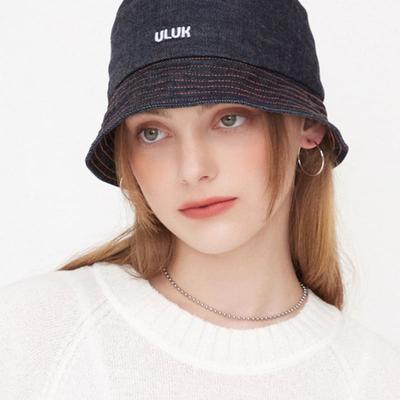 Панама из денима с вышивкой ULUK Essential