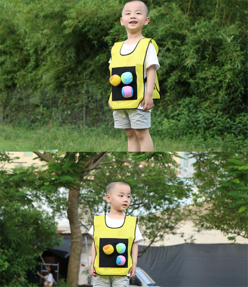 Kids Outdoor Sport Spel Rekwisieten Vest Sticky Jersey Vest Spel Vest Met Kleverige Ball Gooien Speelgoed Voor Kinderen Sport
