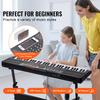 SucceBuy 61 Key Digital Keyboard Piano Electric Portable Piano 200 Tones 200 Rhythms or 600 Tones 500 Rhythms for Beginner Use