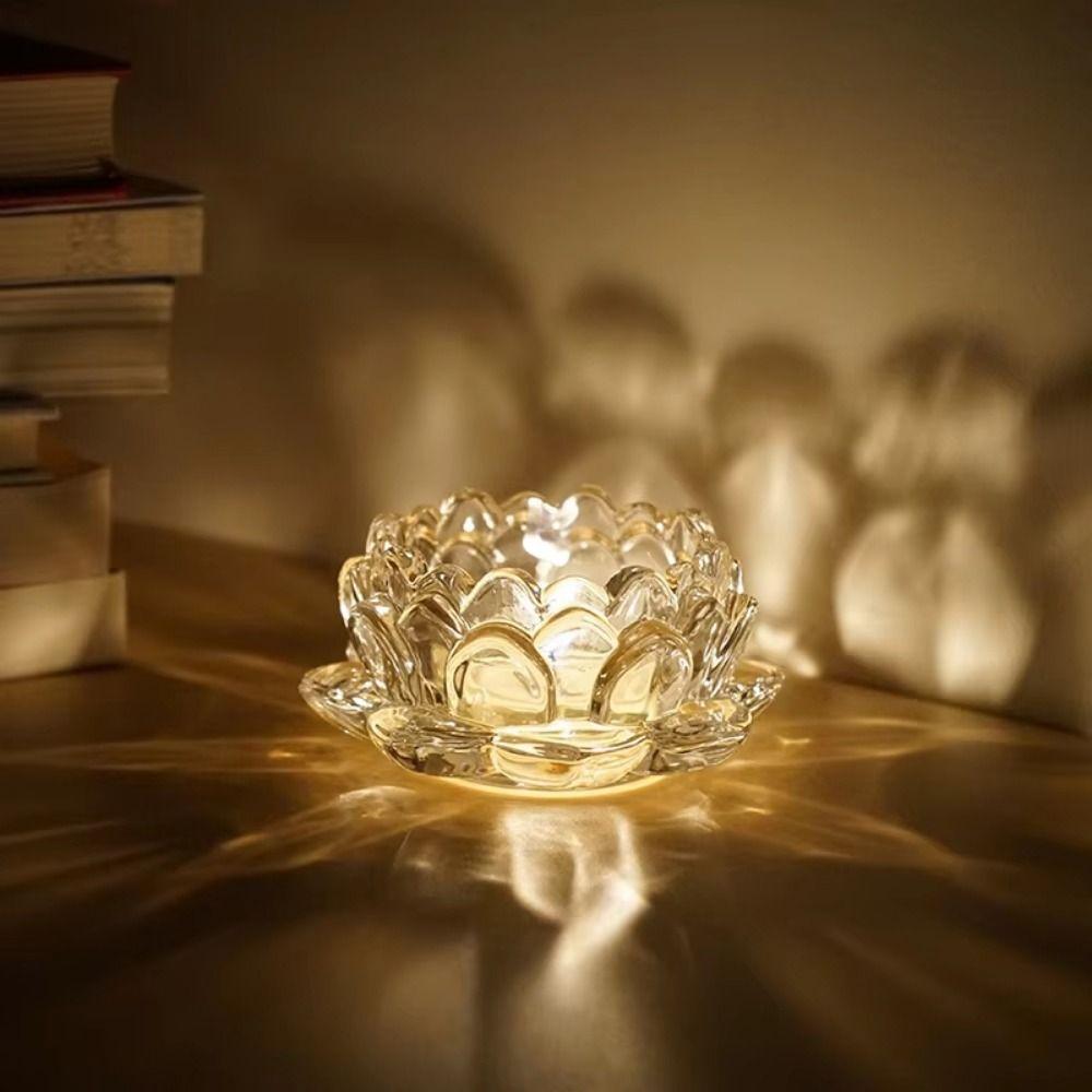2Pcs Elegant Chinese Transparent Candlestick Ins Simple Candles Stand  Party Decoration