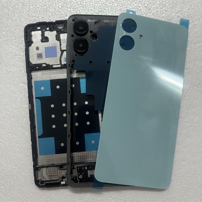 Полный корпус Для Samsung Galaxy A06 4G A065 Передняя панель корпуса LCD Рамка средней части корпуса+Задняя крышка аккумулятора Запчасти для ремонта