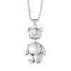 Trendy Vintage Teddy Bear Necklace In Durable Titanium Steel For Unisex Fashion Accessories
