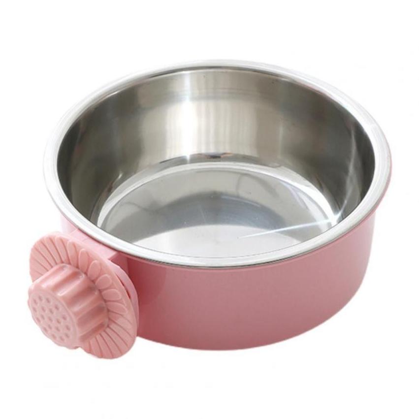 3 Colors Cat Dog Food Dispenser 2-in-1 Pet Feeding Tool Portable Pet Cage Bowl  Cat