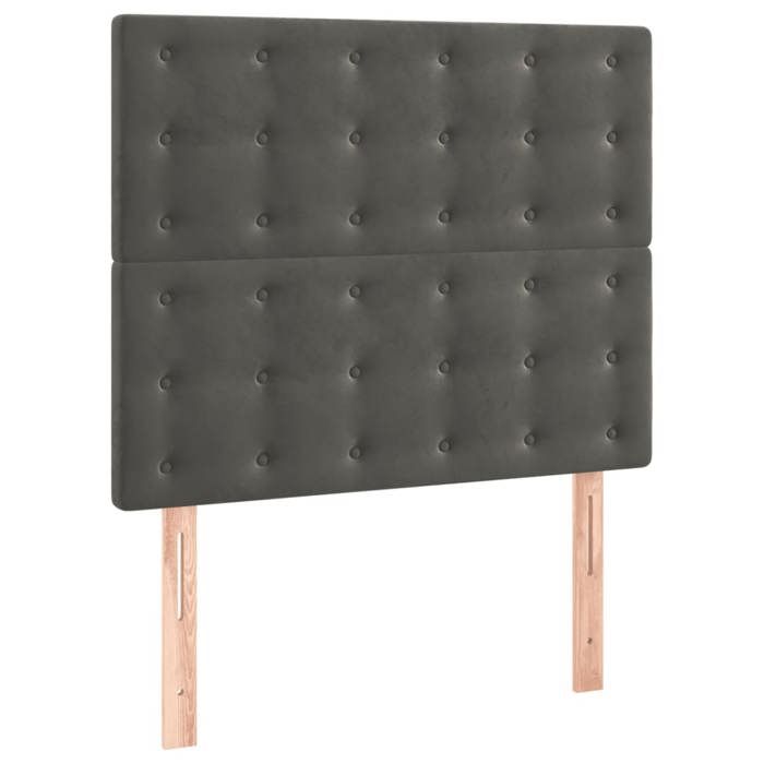 Maison Exclusive - Tête de lit Gris foncé 80x5x118/128 cm Velours