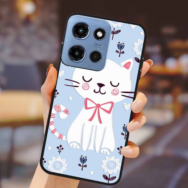 Чехол-бампер для телефона Motorola G 5G 2025, мягкий ТПУ-силикон, задняя крышка, 3D тиснение цветка, корпус для Motorola Moto G 5G, Fundas Coque