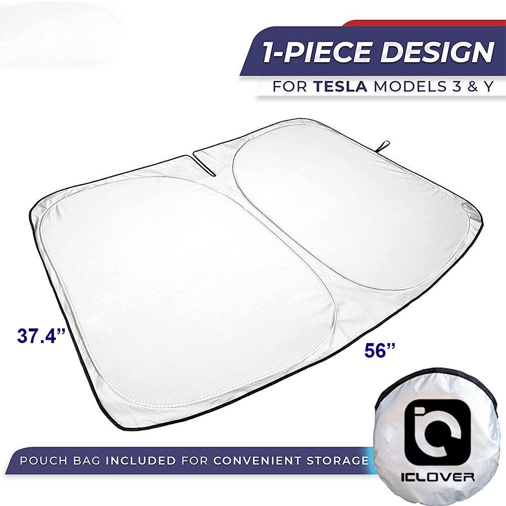 Для Tes-la Model Y Model 3 Солнцезащитный козырек на лобовое стекло, Складной солнцезащитный козырек на переднее окно Полное покрытие, Защита от тепла УФ-излучения25 Аксессуары