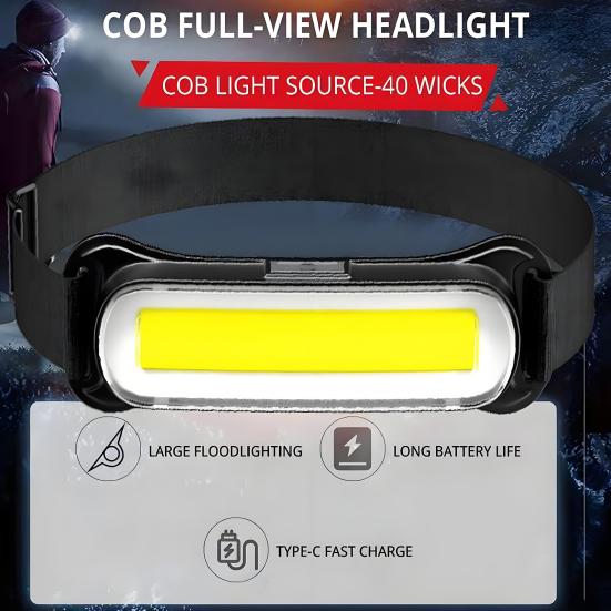 Многофункциональная фара 3 режима регулируемая водонепроницаемая USB перезаряжаемая hands-free легкая для кемпинга на открытом воздухе ночного бега