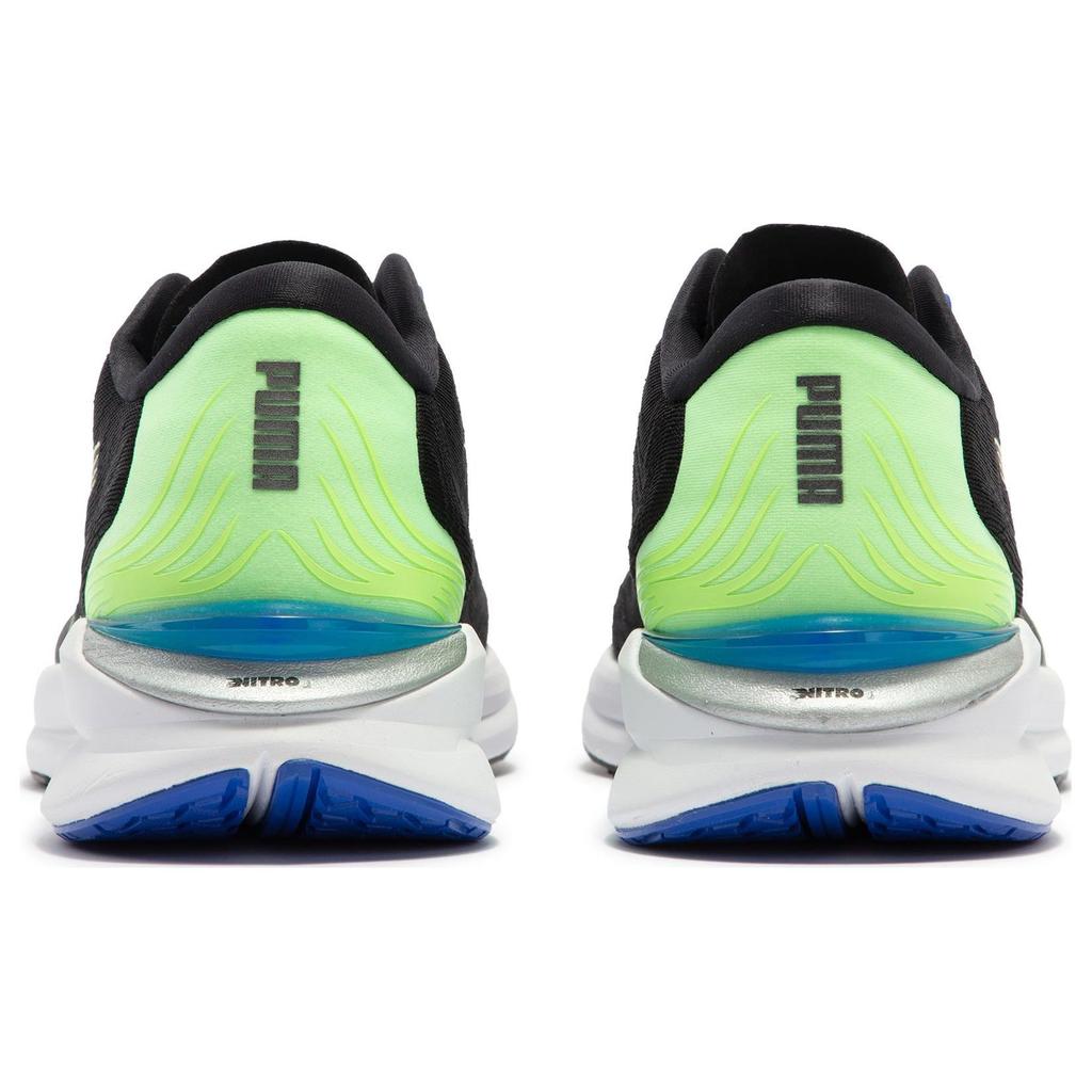 Puma Electrify Nitro 2 Round Toe Lace-Up Slip-Resistant Durable Low-Top Casual Running Shoes Men Sneaker Black Green 376814-10