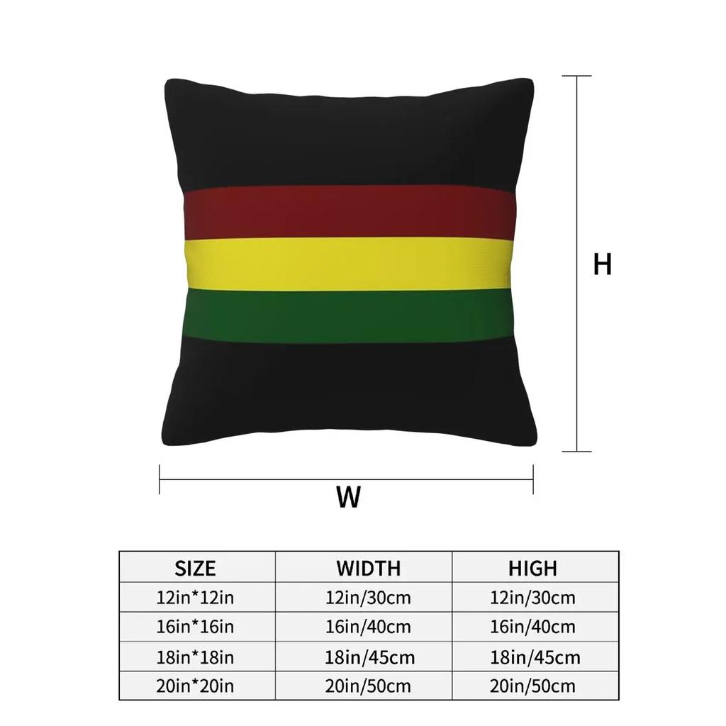 Rasta Flag Rasta Stripe 2 Pcs Square Pillowcase Pillow Cover Cushion Decor Comfort Throw Pillow For Home Sofa
