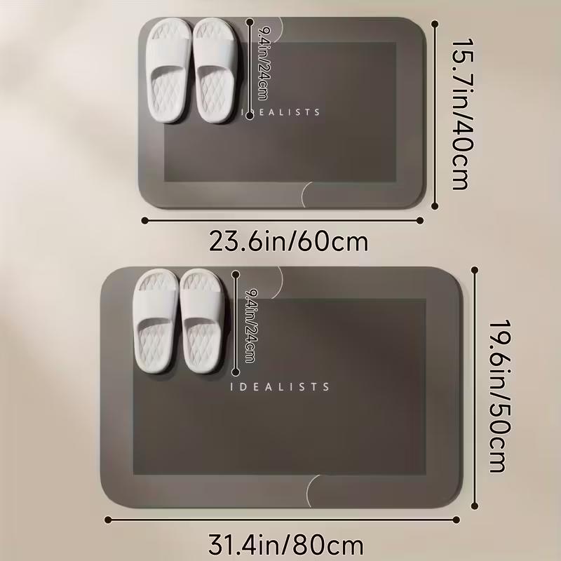 60*90см Нескользящий Впитывающий Диатомитовый Коврик для Ванной Комнаты, Мягкий и Сверхвысококачественный Быстросохнущий Коврик для Душа