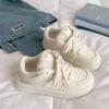 Молочно-голубые нишевые повседневные кеды женские трендовые универсальные повседневные спортивные студенческие маленькие белые туфли на платформе, туфли-буханки