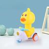 Inertia Pull-Back Duck Motorcycle, Cool Sliding Duck, No Battery Press Plastic Pull-Back Car