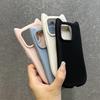 Милый 3D Чехол Котёнок Кошачье Ухо Однотонный Для iPhone 17 16 15 14 13 12 11 Pro Max 16 Plus Силиконовый Ударопрочный Бампер Задняя Крышка