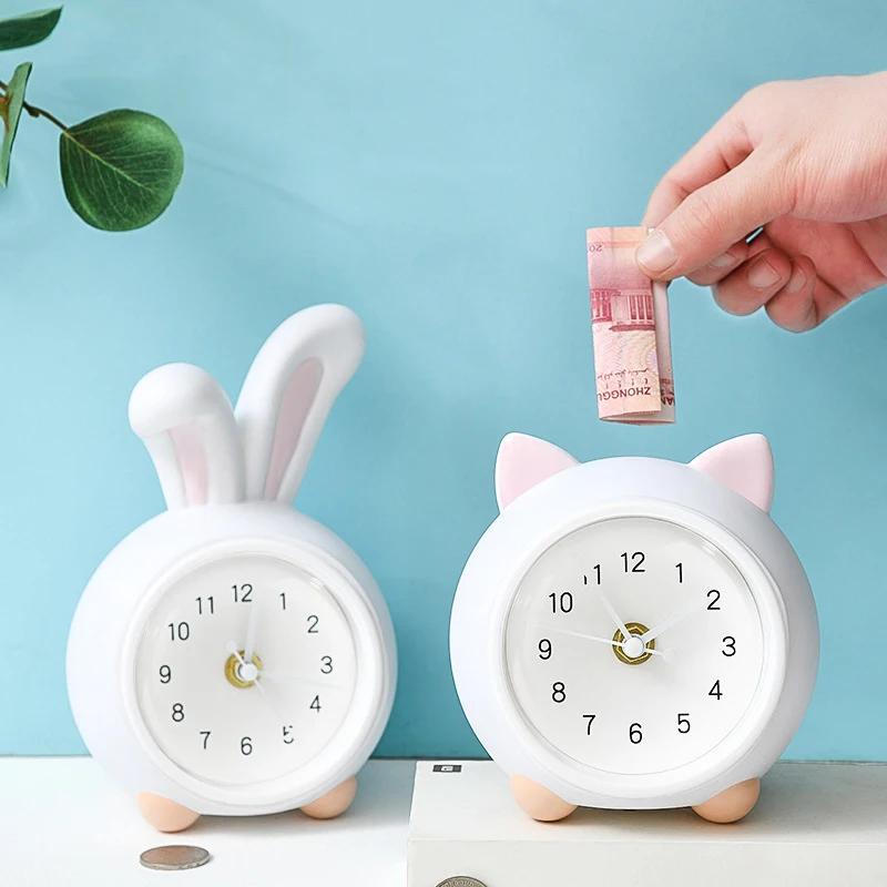 Cartoon Cute Little Alarm Clock Children Wake Up Alarm Clock Students Silent Desk Clock Bedroom Bedside Clocks