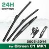 For Citroen C1 MK1 2005-2014 2006 2007 2008 2009 Wiper Front&Rear Wiper Blades Windshield Windscreen Window Brushes 26"+26"+12