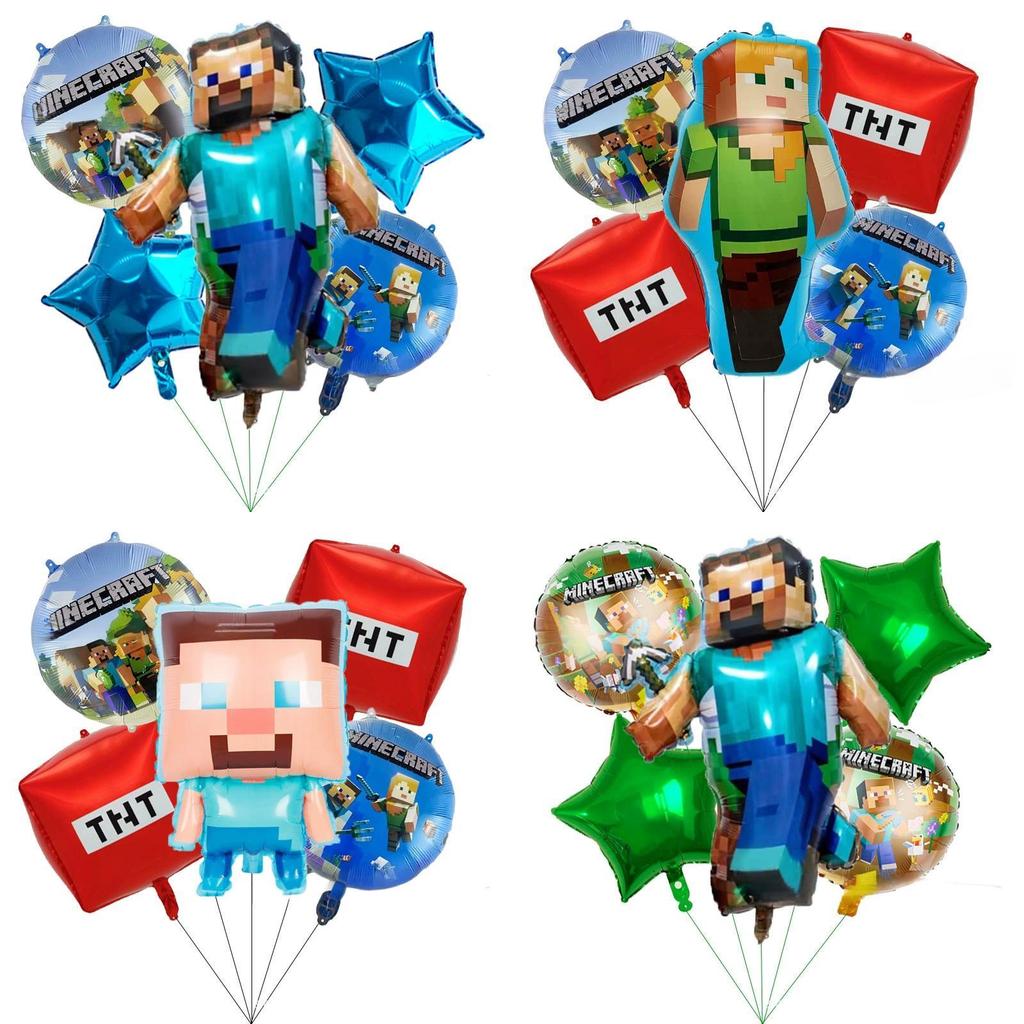 Алюминиевые шары Roblox Minecraft для детской вечеринки по случаю дня рождения