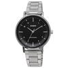 Женские аналоговые кварцевые часы Casio LTP-VT03D-1B, Черный металлический ремешок