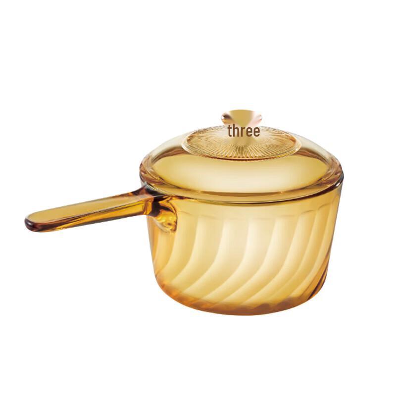 Corning VISIONS Amber Glass Pot with Handle