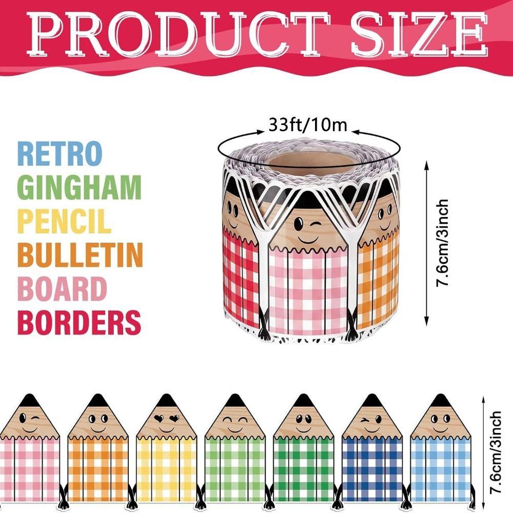 Cuttable Bulletin Board Border 10m/Roll Chalkboard Border Decorative Trim Roll Teacher Supplies