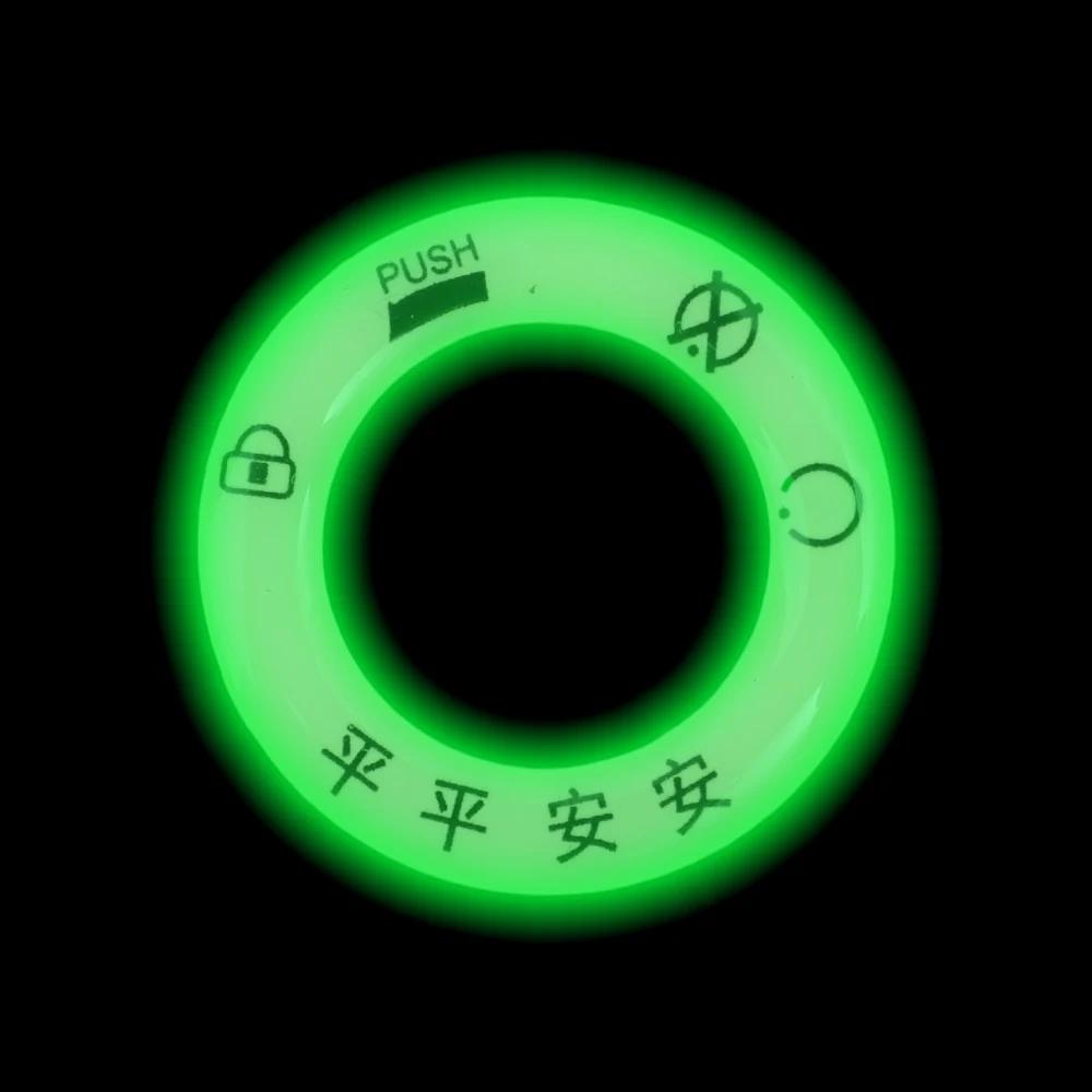 Luminous Car Ignition Key Ring Stickers Night Glowing Decoration Sticker Car Motorcycle 3D Sticker Decals Key Fluorescent Circle