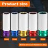 1/2 Inch Drive Wheel Protector Impact Socket Thin Wall Deep Impact Socket Set Plastic Sleeve Lug Nut 17mm, 19mm, 21mm, 22mm