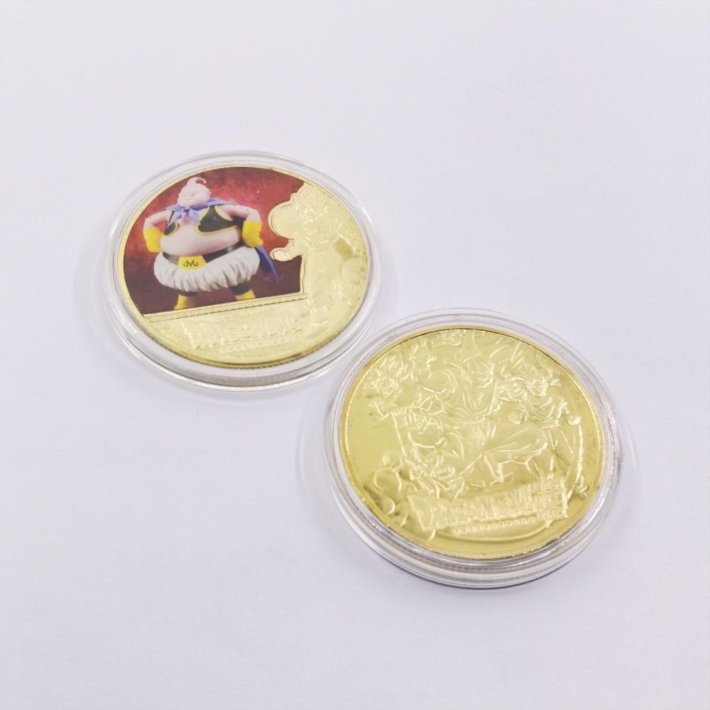 Anime Z Gold Plated Gold Coin Son Goku Vegeta Coins Kids Classic Anime Peripherals Collection Toy Souvenir