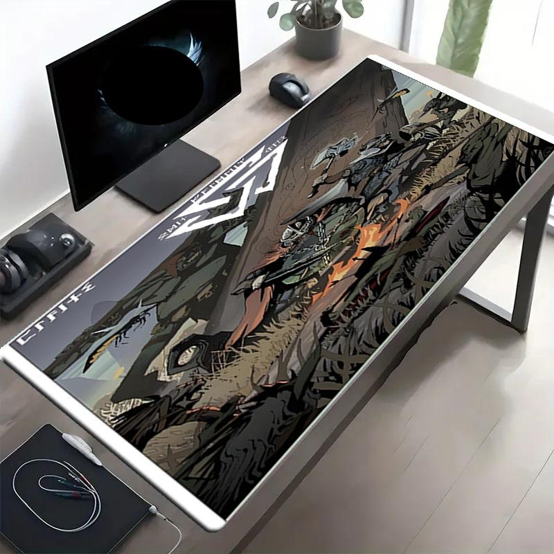 Valheim Print Mouse Pad, Anti‑Slip Desktop keyboard Mat, for PC Laptop Gaming Working Daily Use, Cool Festival Birthday Gift