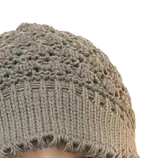 Зимняя вязаная шапка с козырьком, теплая шапка-чепец для холодной погоды, женская объемная снежная шапка
