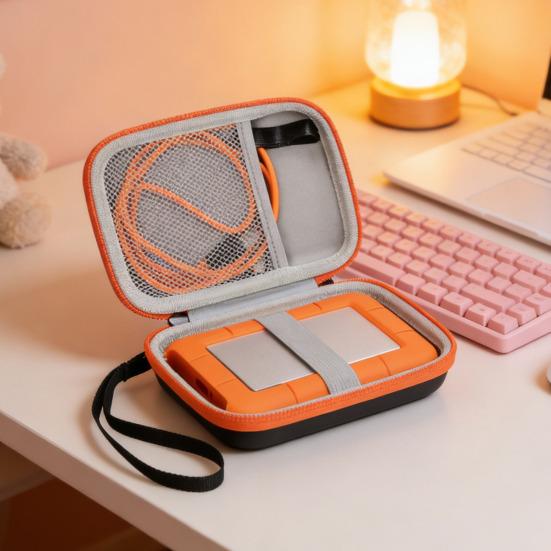 Чехол для переноски жесткого диска для LaCie Rugged Mini 1 ТБ/2 ТБ/4 ТБ/5 ТБ Внешний жесткий диск Ударопрочный Портативный держатель для хранения HDD Дорожная защитная сумка
