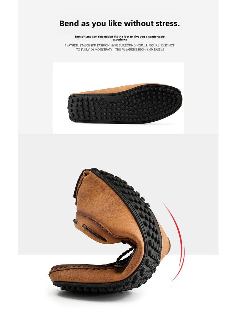 Мужские мокасины больших размеров с бархатной подкладкой: Теплая повседневная обувь для вождения на все времена года