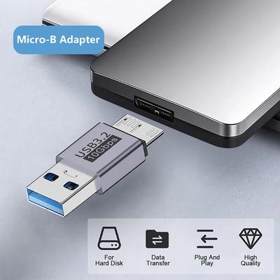 Адаптер Micro B USB C 3.0 Папа к Type C Мама Разъем Type-C USB3.0 Micro B для внешнего жесткого диска HDD Кабель-адаптер