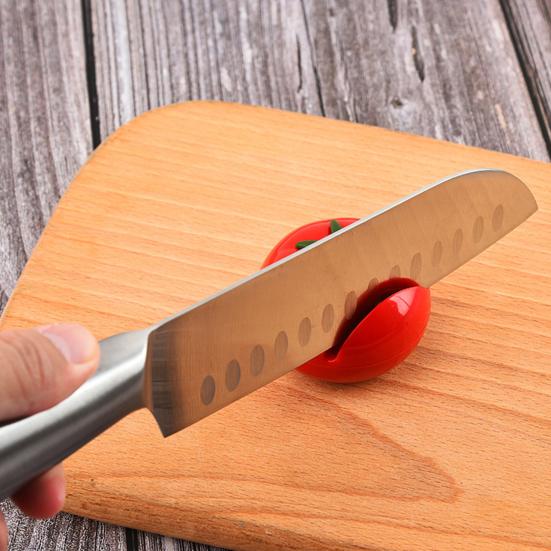 Милая керамическая точилка для томатов, быстрая заточка, многофункциональная резак для фруктов, ножницы, металлическая точилка для посуды, точильный камень, кухонные принадлежности