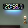Led Digital Wall Clock Mood Lighting Timing Countdown Alarm Auto Dimmer Displayed Time/date/temperature/week LED Alarm Clock