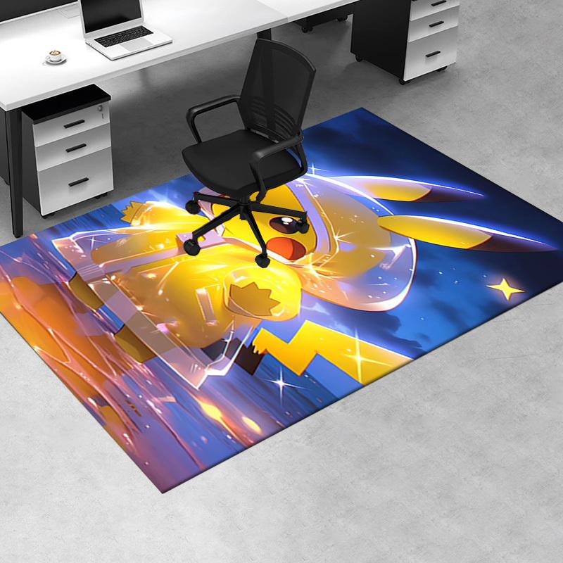 Office Carpet Pikachu Sofa Rug Chair Mat Protection Blanket