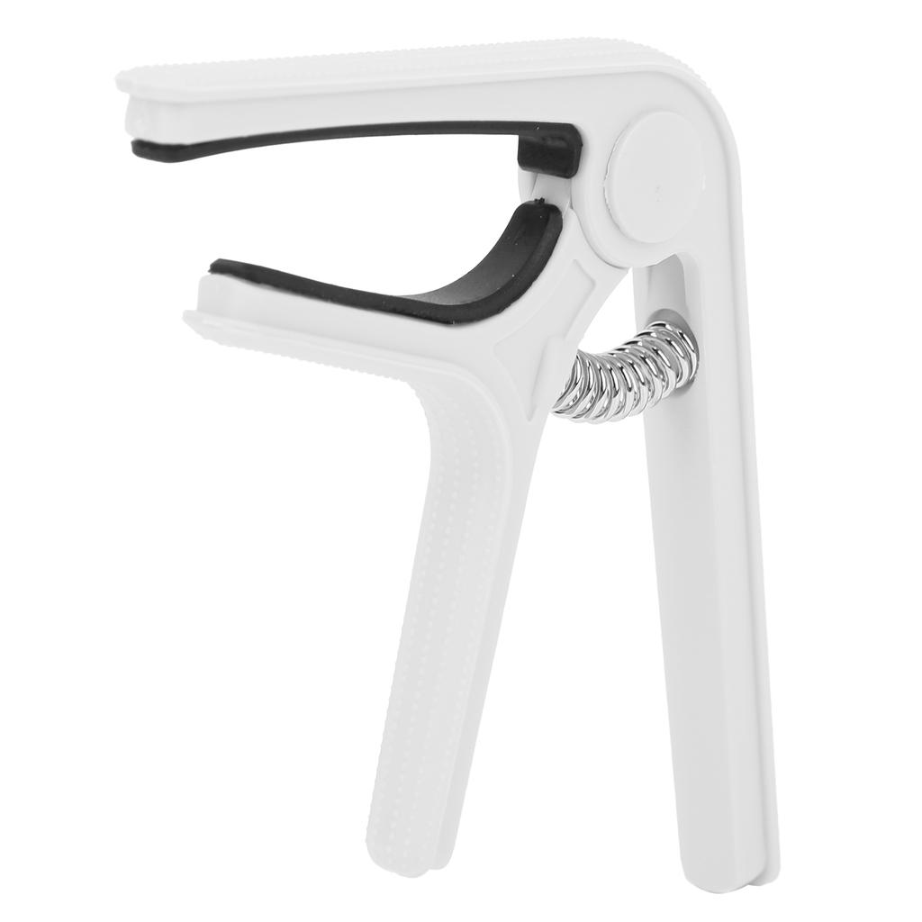 Guitar Portable Clipon Spring Stringed Instrument Playing Tuning Accessories(White )