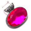 Гранат Драгоценный камень Ручной работы Серебро 925 пробы Ювелирное изделие Подвеска 2,05" P7v09