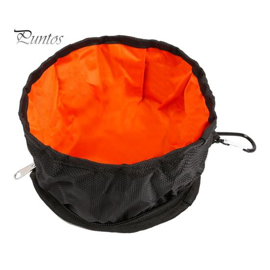 Collapsible Dog Bowl Leak-Proof Waterproof Safe Outdoor Folding Pet Bowl with Buckle And Zipper for Camping Hiking Dogs Cats Food Water