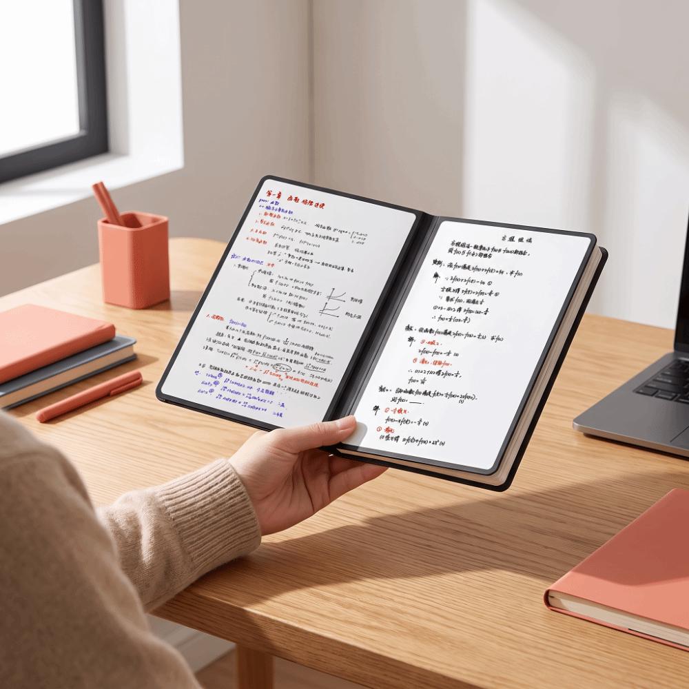 PVC Whiteboard Set PU Leather Cover Memo Notepad Writing Reusable Notebook Desktop Use