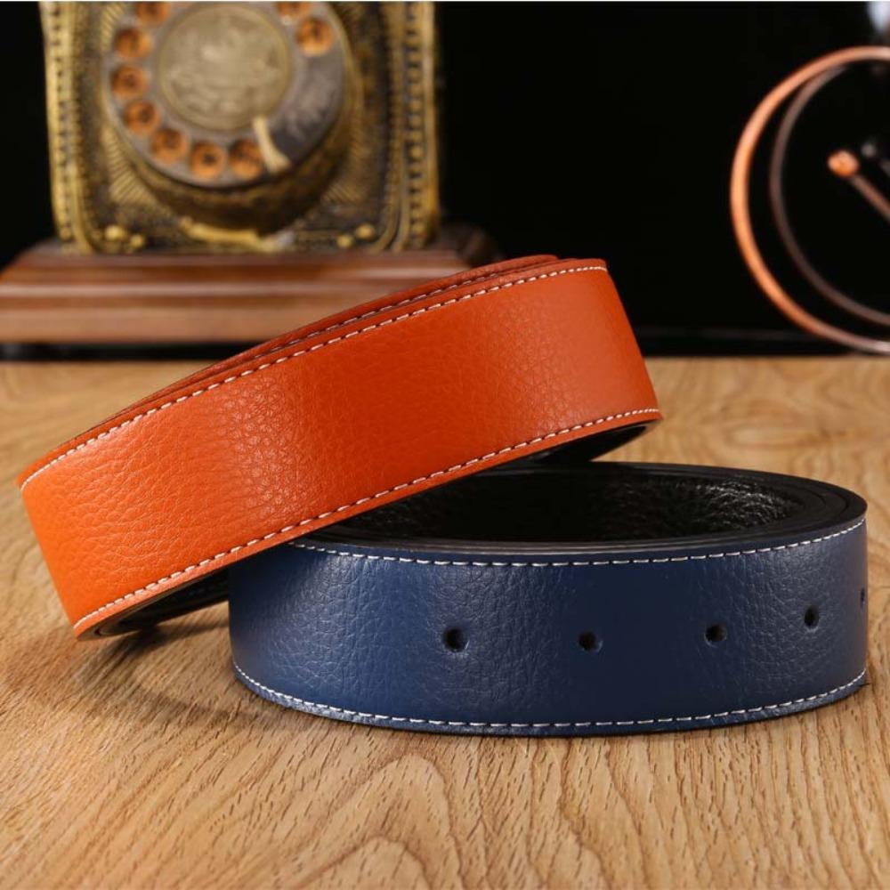Replace Strap Trouser Jeans Belt Decor Leather Belt Strap No Buckle Belt Waistband Genuine Leather