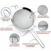 1-4pcs Stainless Steel Filter Mesh Oil Pot Food Filter Cookware Colander Fried Filter Kitchen Strainer Baking Cooking Tool