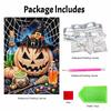 Halloween pearl painting art full pearl handmade diy home decorations pumpkin spider web potion witch hat craft wall decor