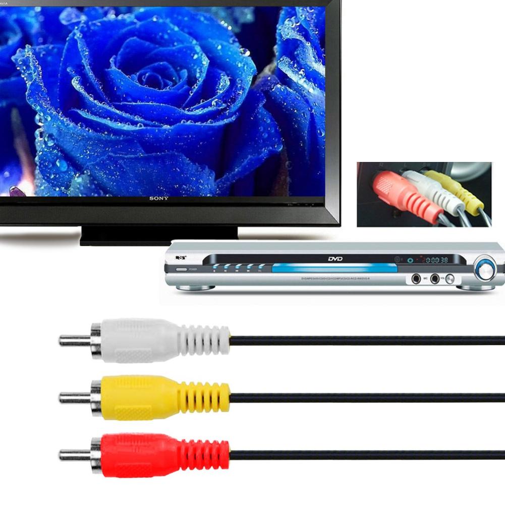 Соединительный кабель HDMI-AV-3RCA длиной 1,5 м/5 футов, адаптер для конвертера высокой четкости Plug-and-Play