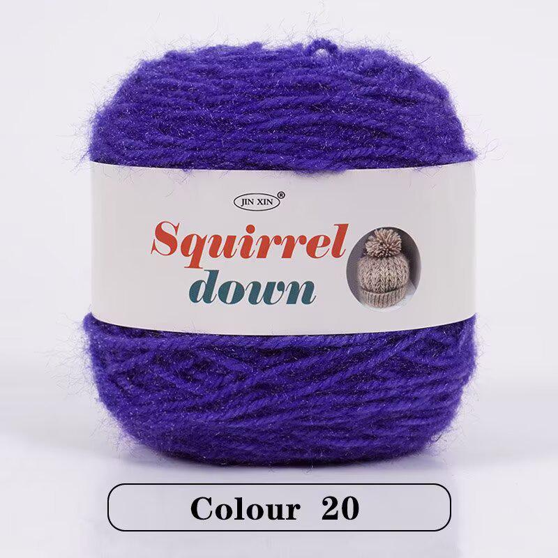 SquirrelWool 150 г Пледовое одеяло ручной вязки из меха белки с дизайном в виде букета роз