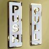 2Pcs 3D Sliding Door Logo Acrylic Restaurant Pull Stickers Push Pull Door Sign  Home Decoration