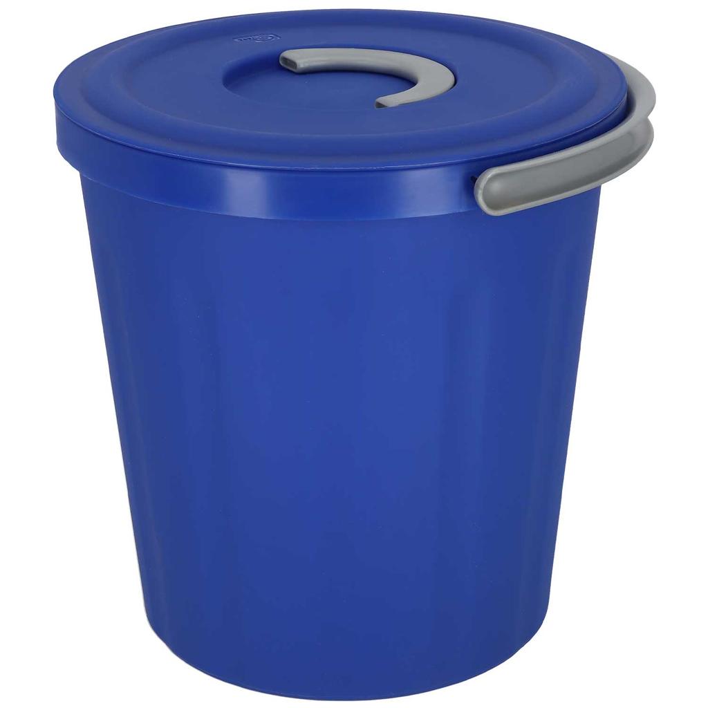 Kotarbau® Utility Bucket With Lid And Handle, Plastic, Navy Blue, 15 L