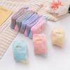 Fleece Lined Thickened Mid Calf Socks Solid Color Embroidered Coral Velvet Socks for Women Girls Macaron Colored Warm Postpartum Fleece Socks