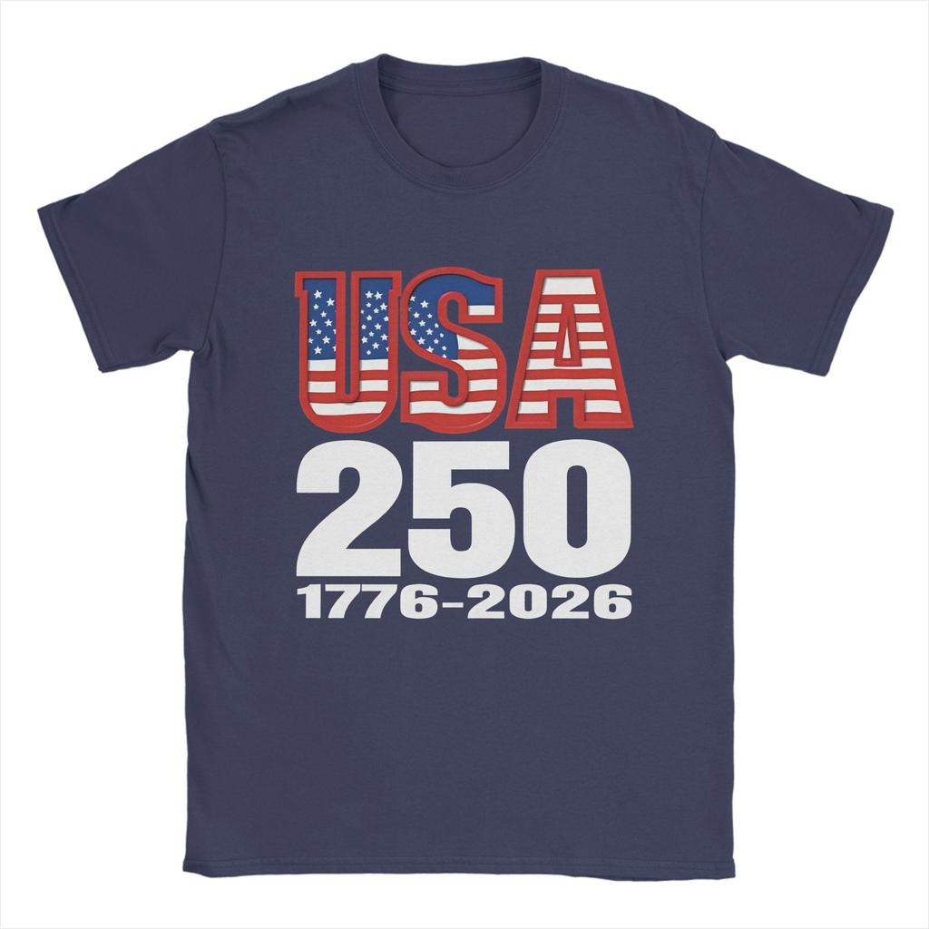 250 Years USA 17762026 T Shirt for Unisex 100 Cotton Novelty TShirts Crew Neck Tee Shirt Short Sleeve Tops Birthday Present