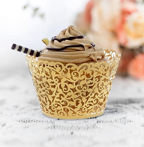 Papilotki Owijki Do Muffinów Ażurowe Złote 10 Szt